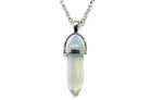 Opal Contemporary Dagger Pendant with a Silver Chain Primal Chakra