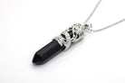 Blue Goldstone Dagger Pendant with a Silver Chain Primal Chakra