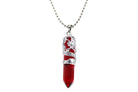 Red Agate Dagger Pendant with a Silver Chain Primal Chakra
