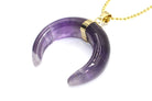Amethyst Eclipse Moon Pendant with a Gold Chain Primal Chakra