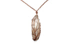 Hex Clear Quartz Crystal Tree Of Life Pendant with Rose Gold Chain Primal Chakra
