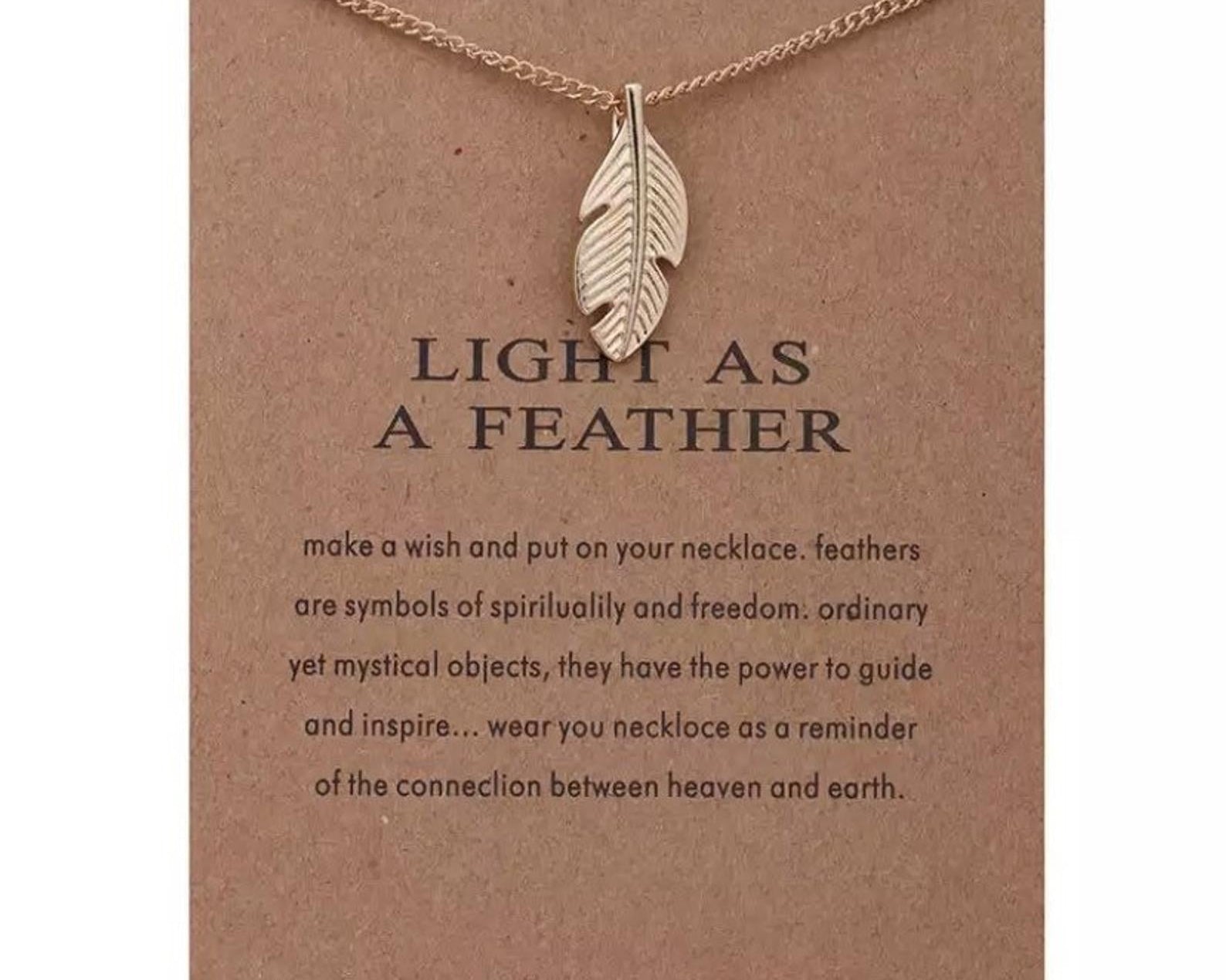 Light As A Feather Mantra Necklace Primal Chakra