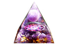 Pure Amethyst Sphere Orgone Reiki Energy Charged Pyramid With Lotus Flower Primal Chakra
