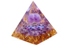 Pure Amethyst Sphere Orgone Reiki Energy Charged Pyramid With Lotus Flower Primal Chakra