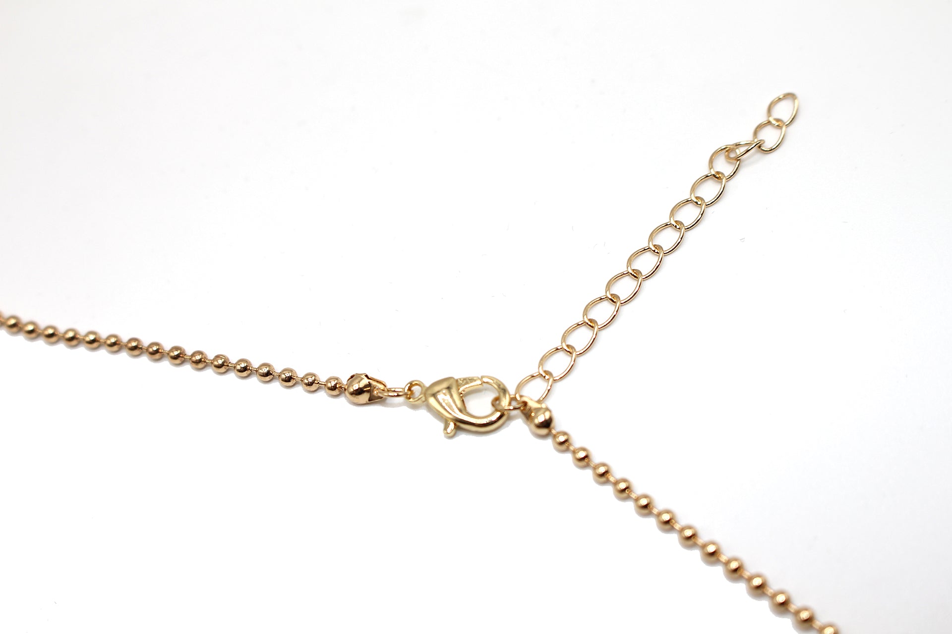 Opal Crystal Crescent Moon Pendant with Gold Chain Primal Chakra