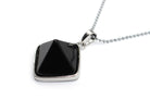 Black Agate Prism Pendant with a Silver Chain Primal Chakra