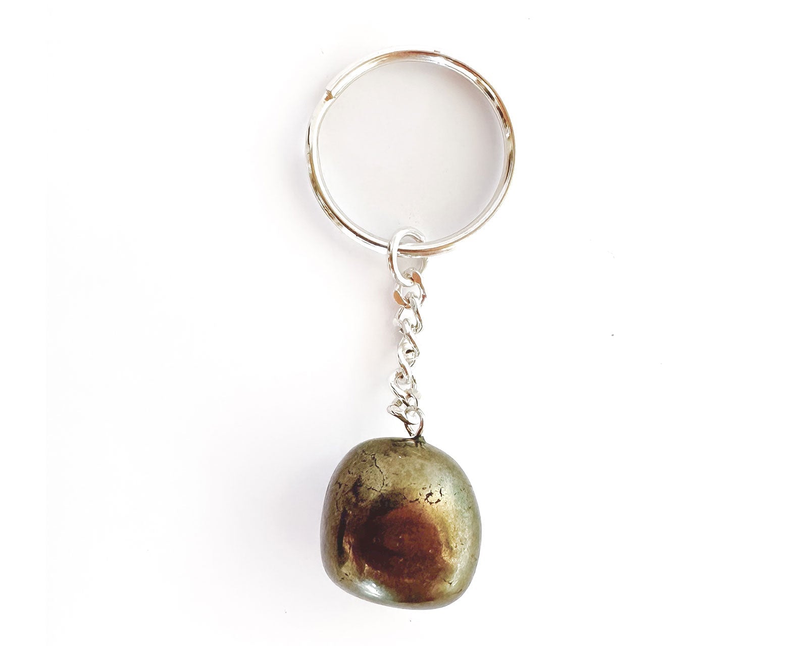 Polished Pyrite Keychain Primal Chakra
