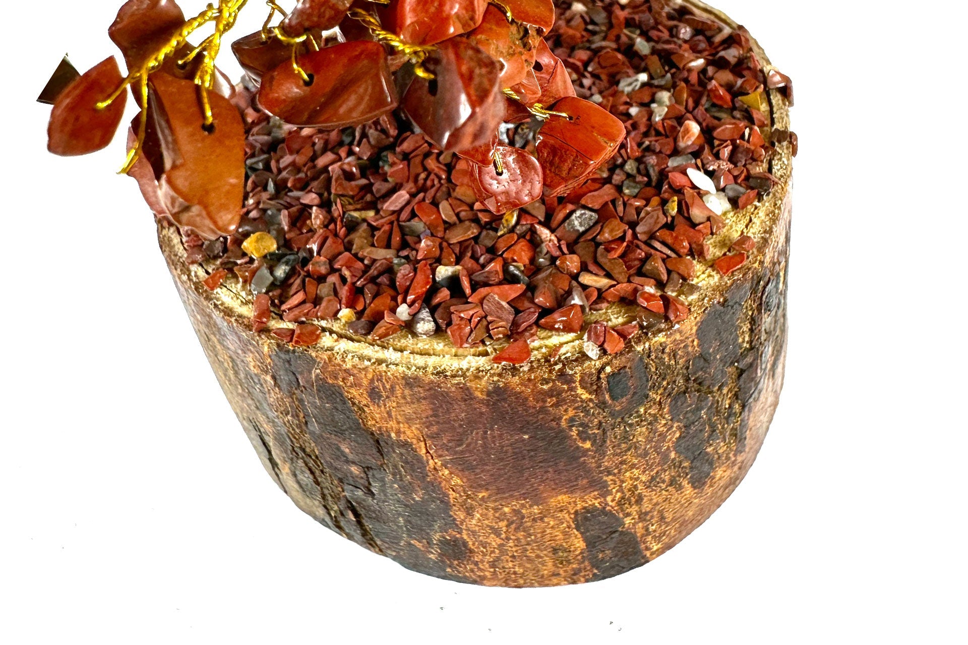 Extra Large Reiki Energy Charged Red Jasper Wood Base Tree Of Life Primal Chakra