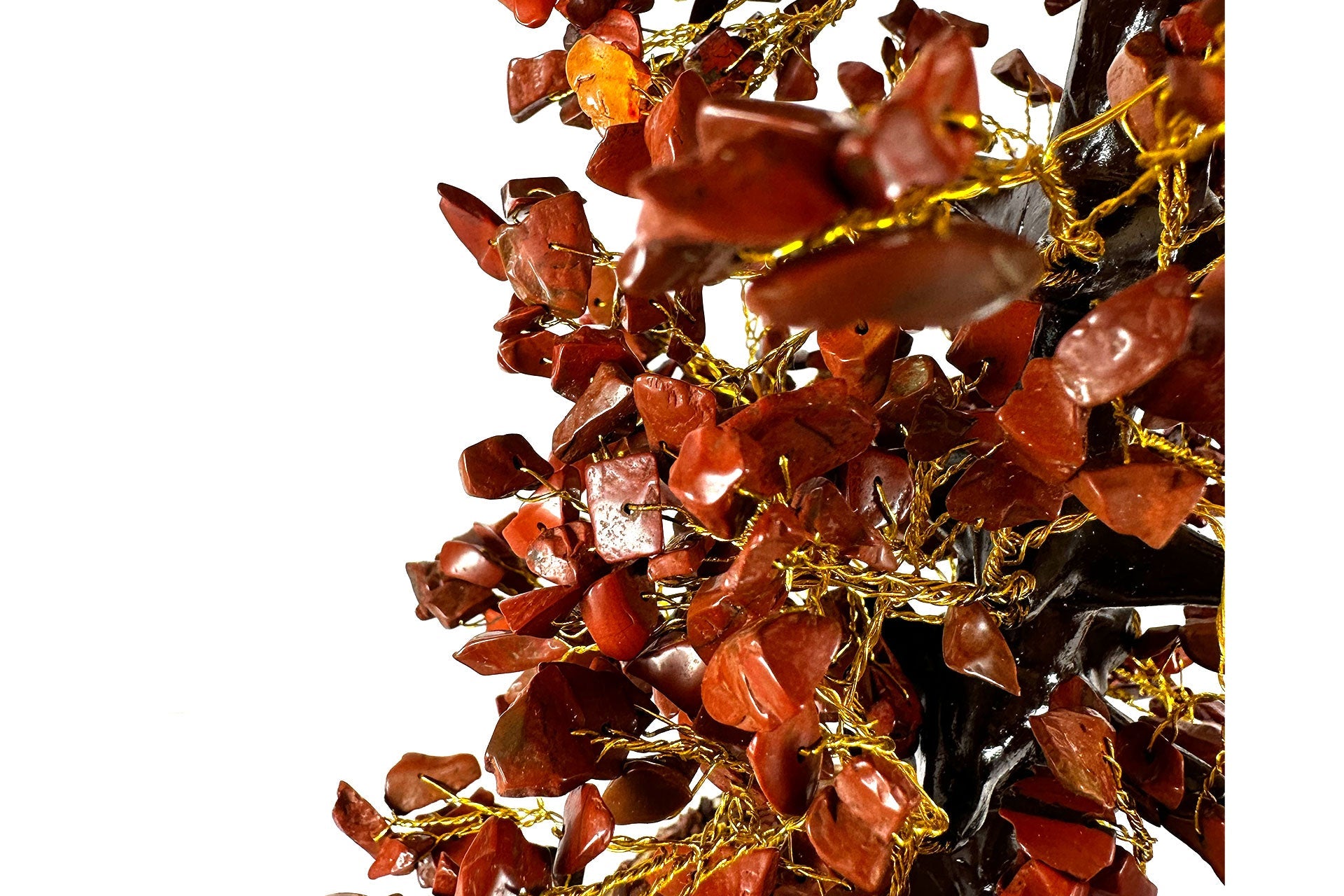 Extra Large Reiki Energy Charged Red Jasper Wood Base Tree Of Life Primal Chakra