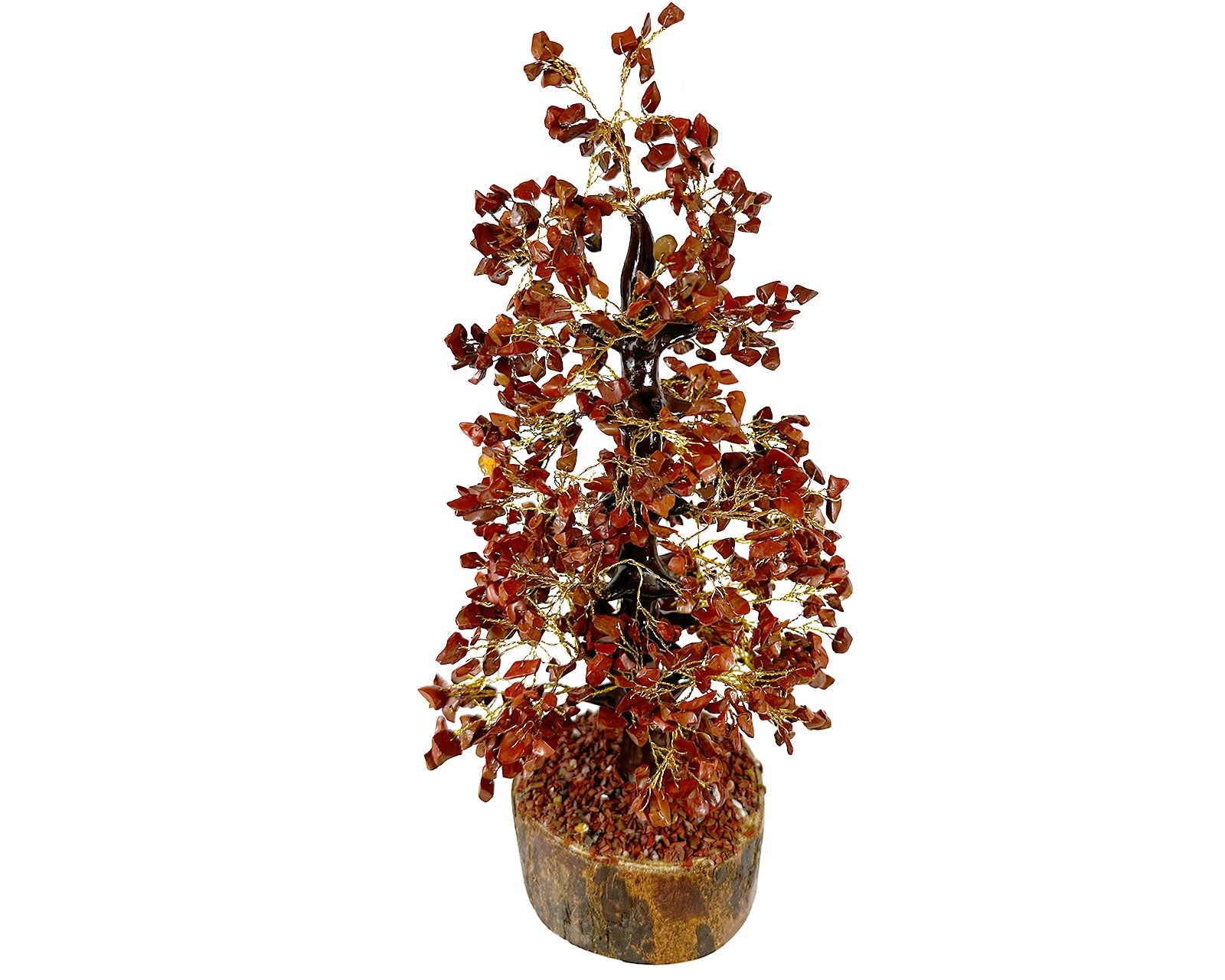 Extra Large Reiki Energy Charged Red Jasper Wood Base Tree Of Life Primal Chakra