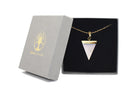 Opal Triangle Pendant with Gold Chain Primal Chakra