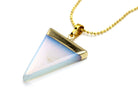 Opal Triangle Pendant with Gold Chain Primal Chakra