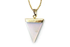 Opal Triangle Pendant with Gold Chain Primal Chakra