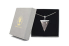 Amethyst Triangle Pendant with Silver Chain Primal Chakra