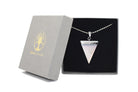 Opal Triangle Pendant with Silver Chain Primal Chakra