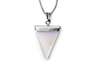 Opal Triangle Pendant with Silver Chain Primal Chakra