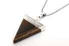 Tiger Eye Triangle Pendant with Silver Chain Primal Chakra