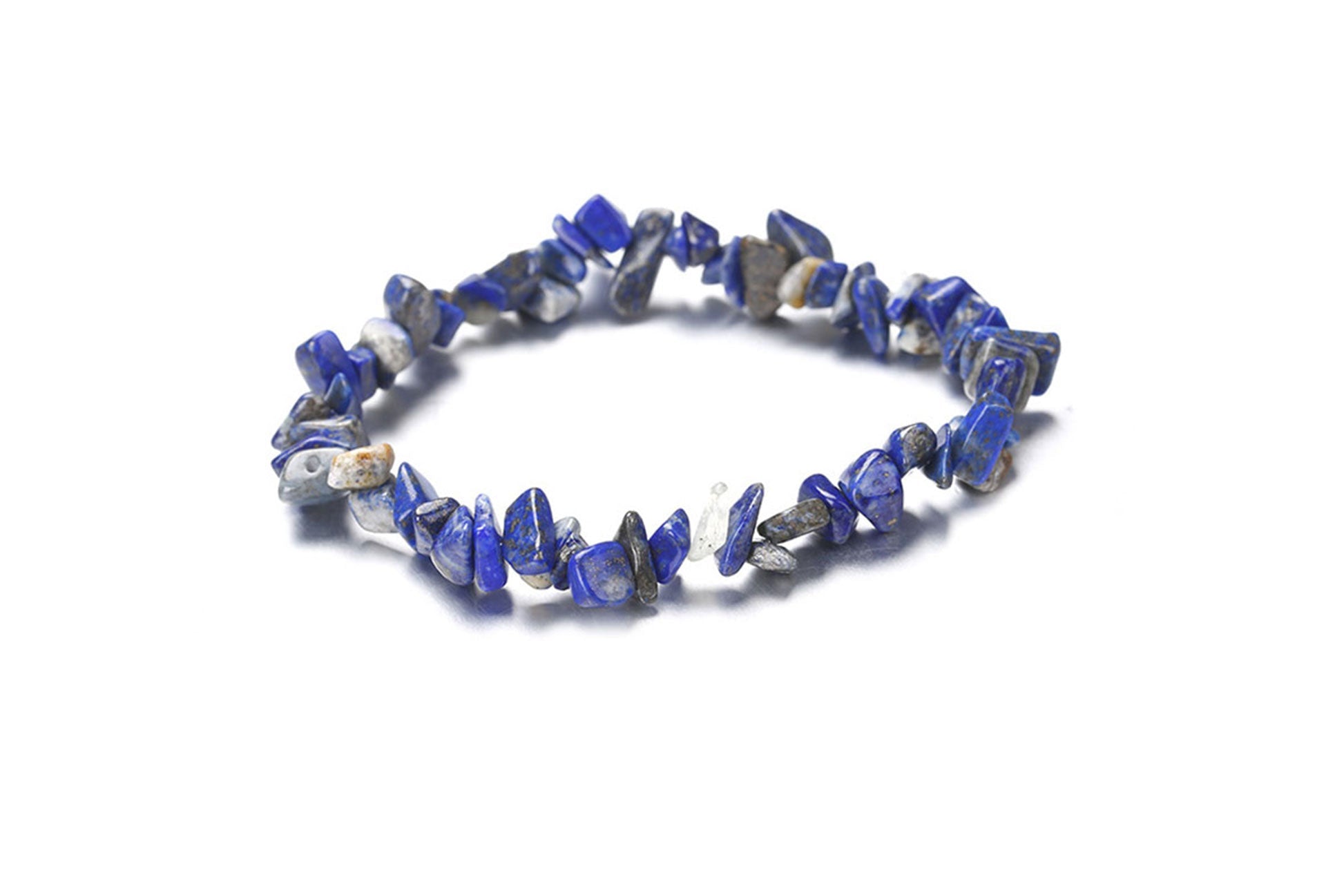 Lapis Lazuli Natural Crystal Chips Bracelet Primal Chakra