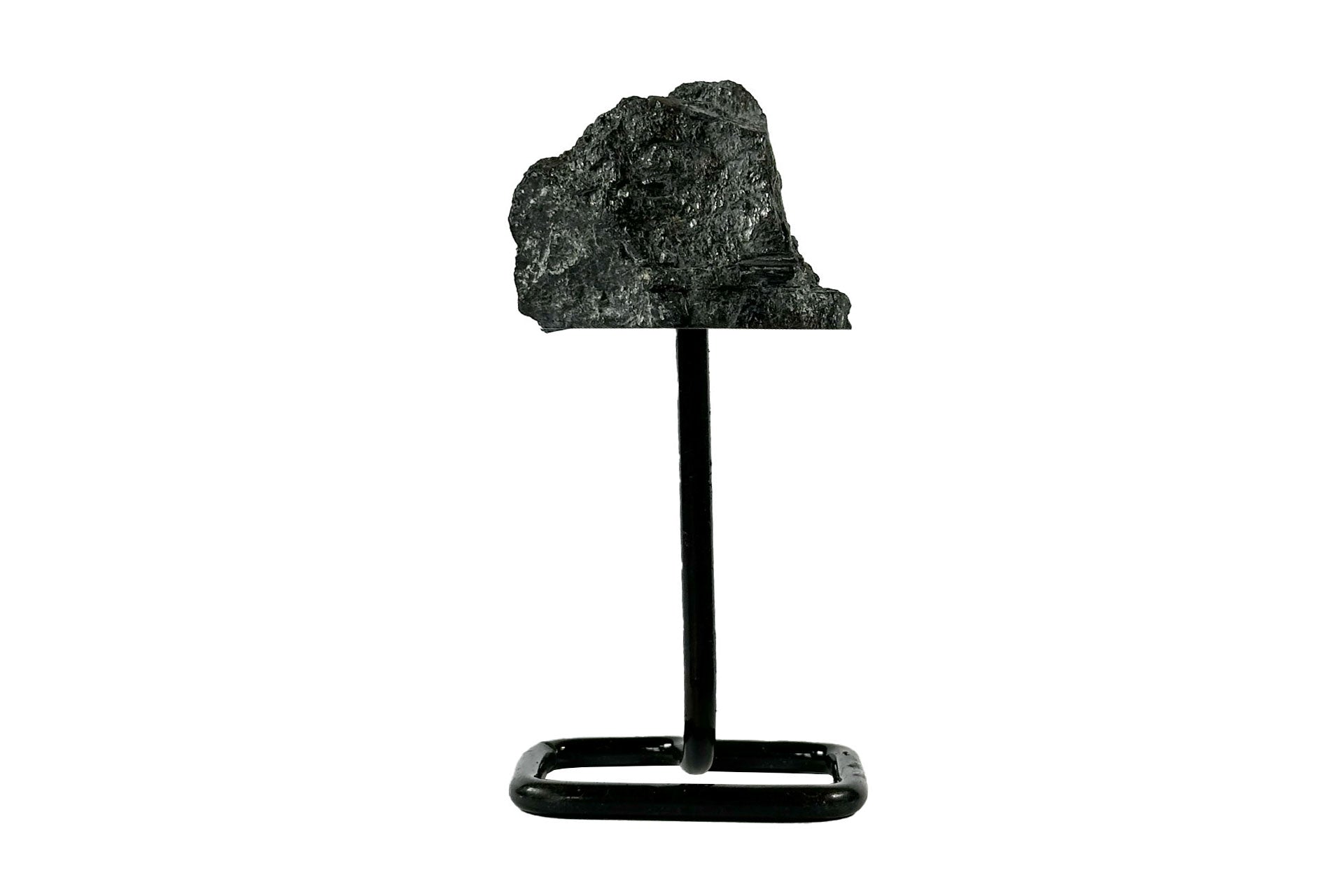 Raw Black Tourmaline Crystal On A Stand Primal Chakra
