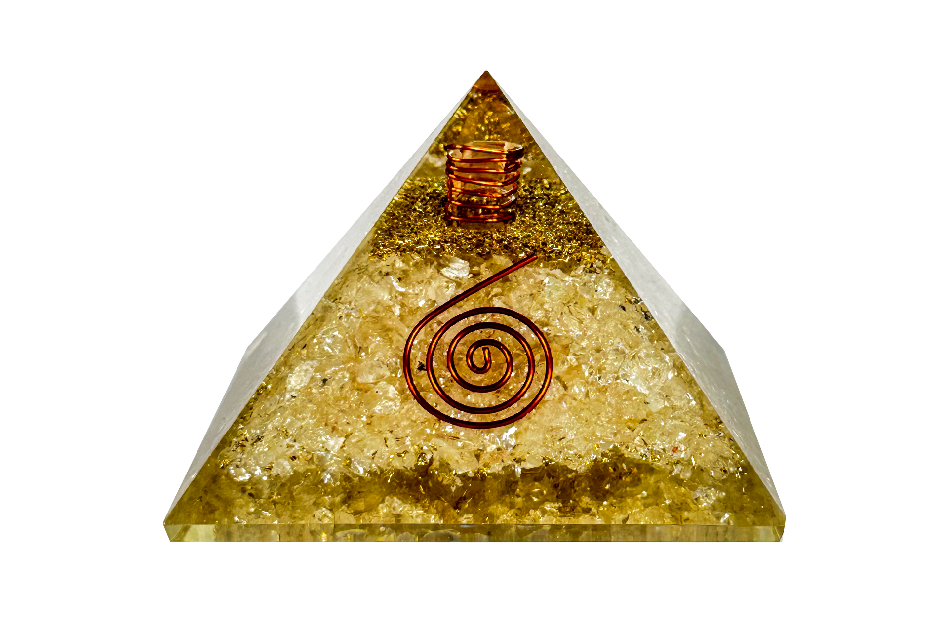 Clear Quartz Reiki Energy Charged Orgone Pyramid Primal Chakra