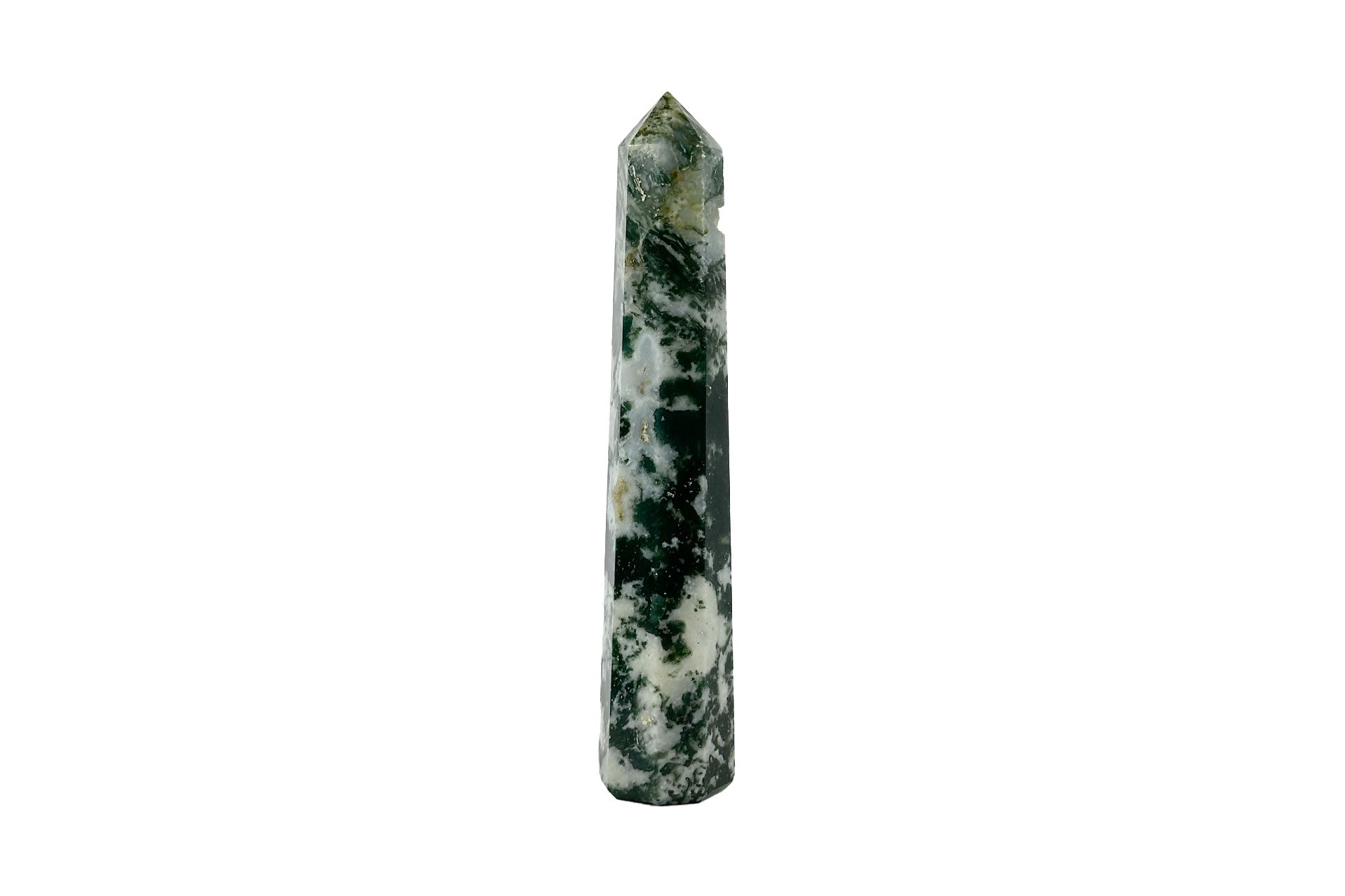 9 - 12 cm Moss Agate Crystal Point Primal Chakra
