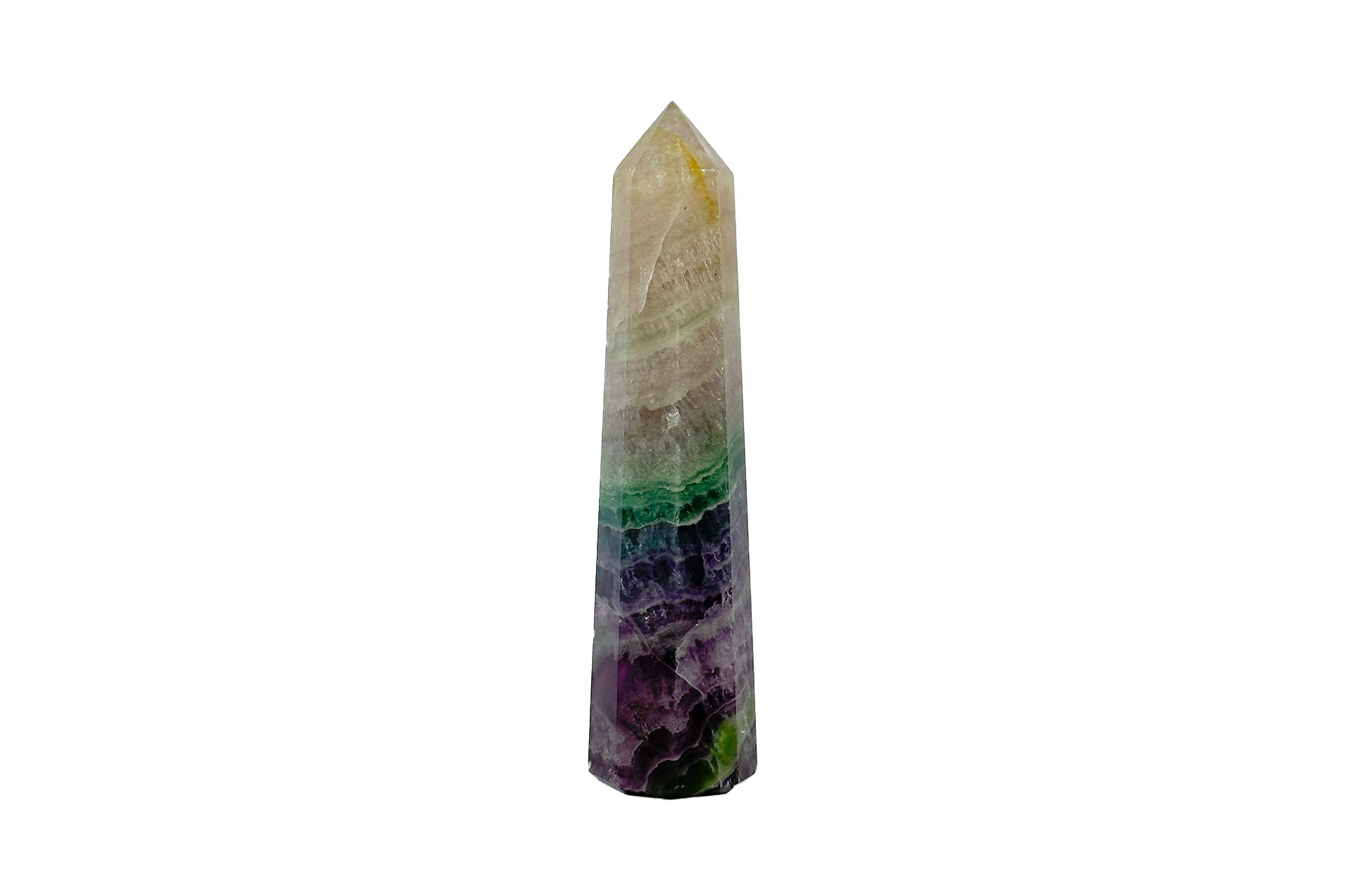 9 - 12 cm Multi Feather Fluorite Crystal Point Primal Chakra