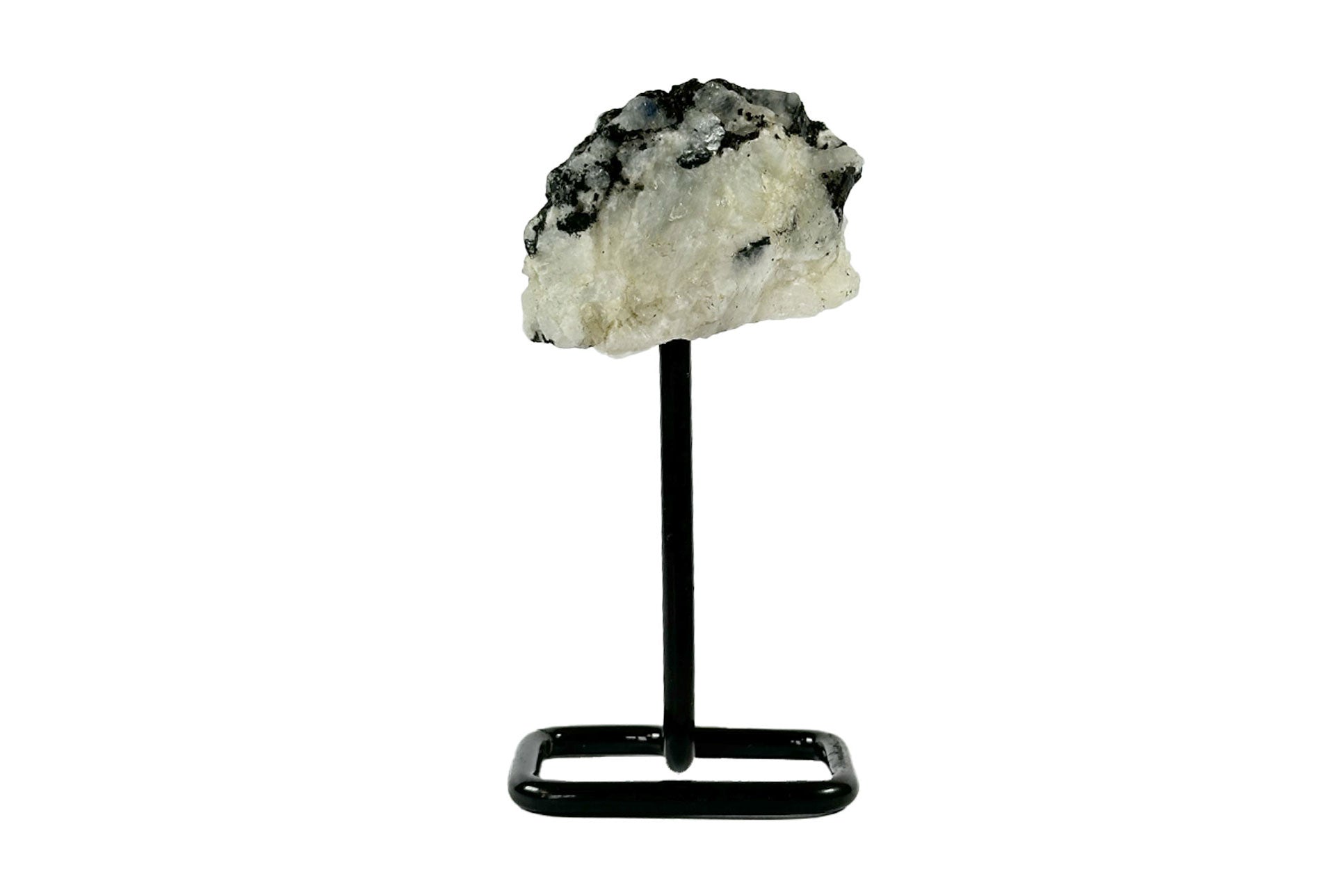 Raw Rainbow Moonstone Crystal On A Stand Primal Chakra