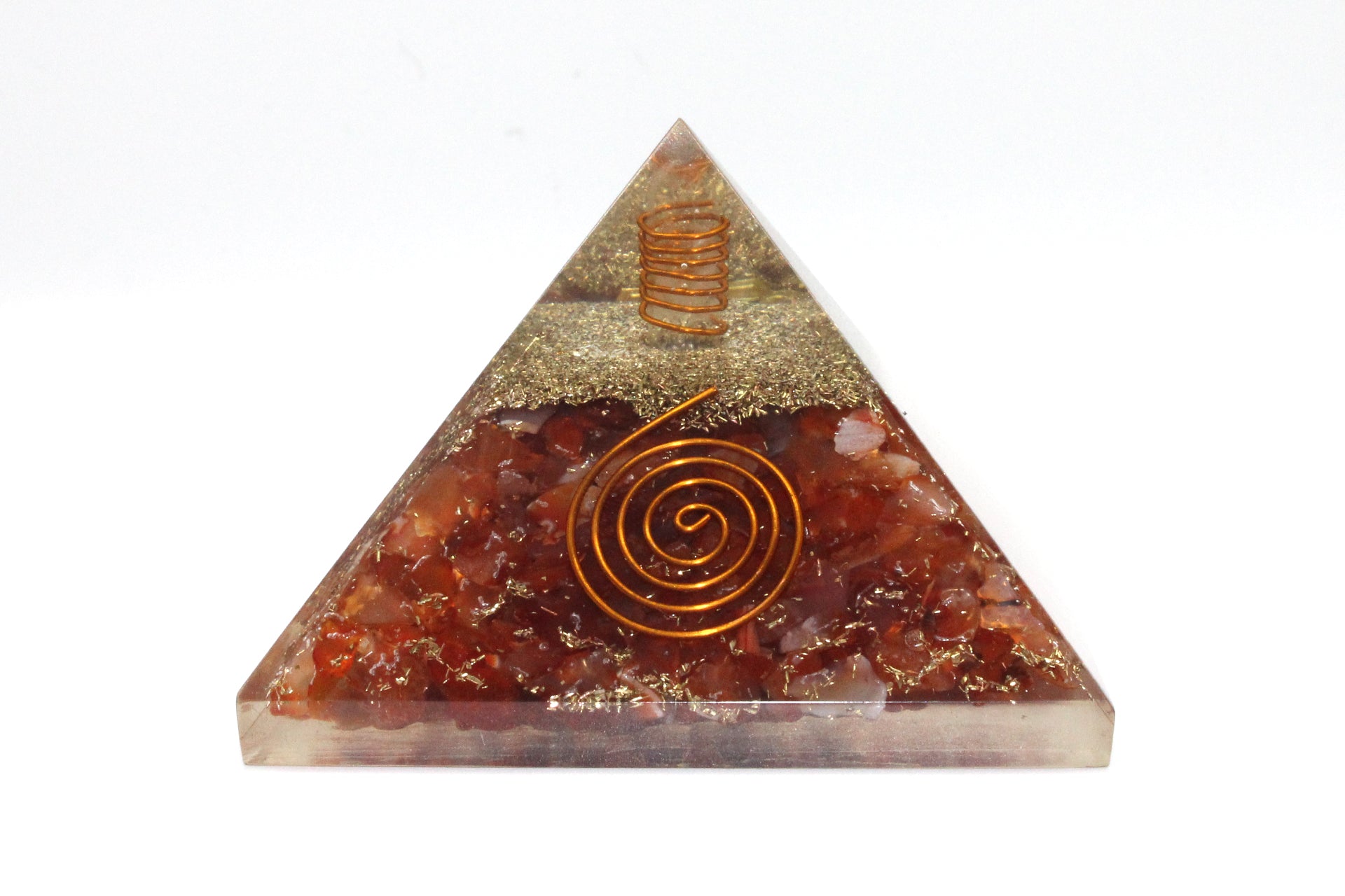 Pure Carnelian Orgone Reiki Energy Charged Pyramid Primal Chakra