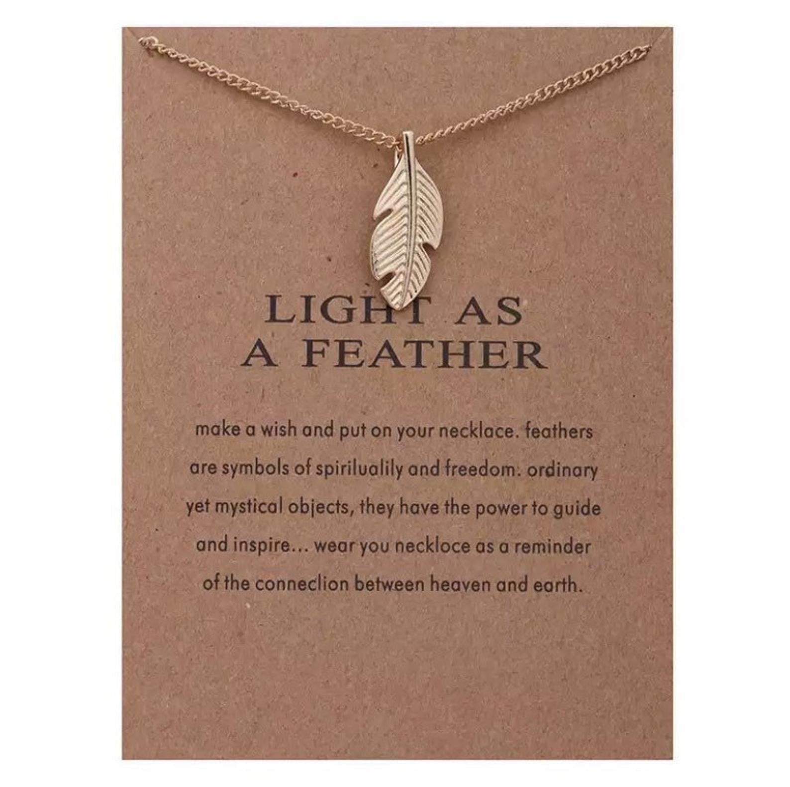 Light As A Feather Mantra Necklace Primal Chakra